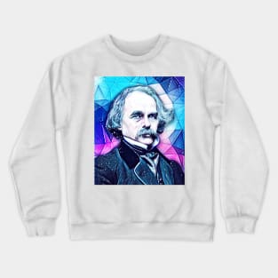 Nathaniel Hawthorne Colourful Portrait | Nathaniel Hawthorne Artwork 14 Crewneck Sweatshirt